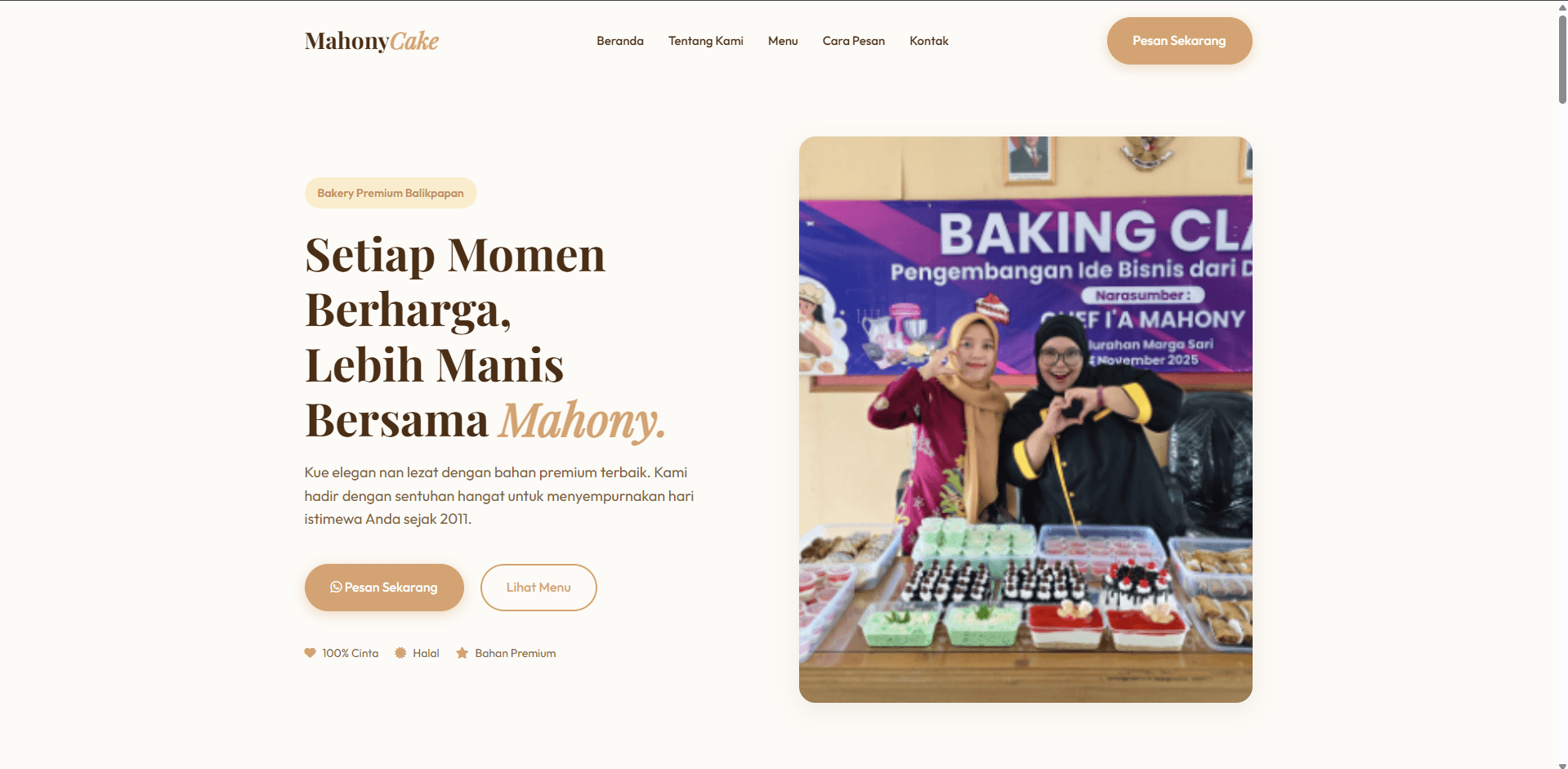 Mahony Landing Page
